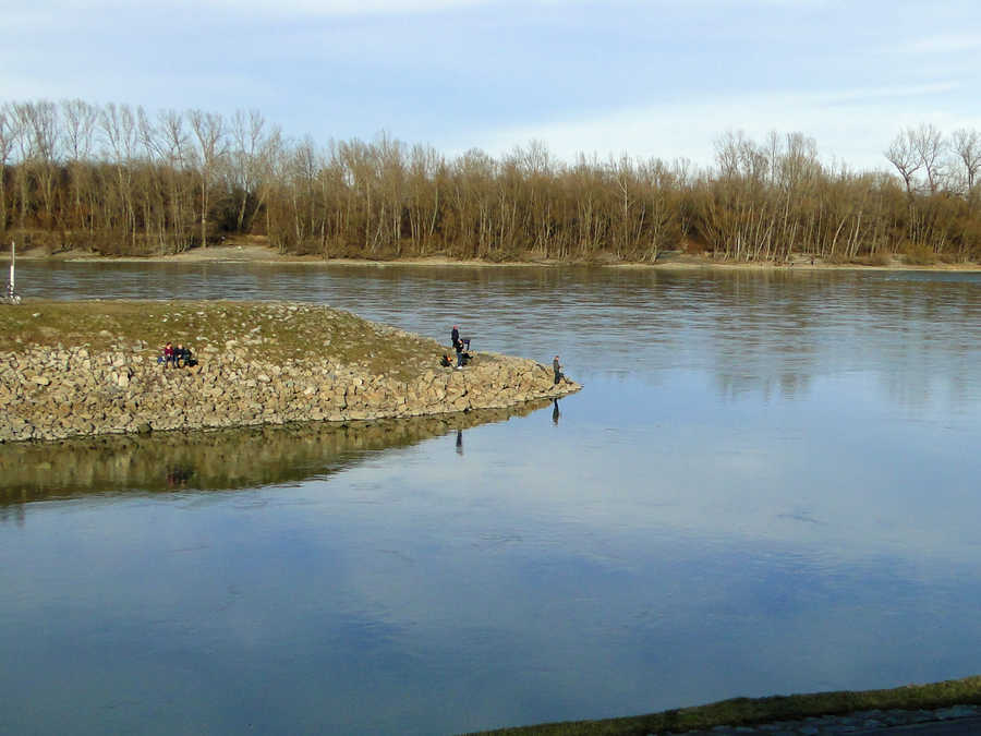 Donaukanal Mündung in die Donau - untere Reviergrenze