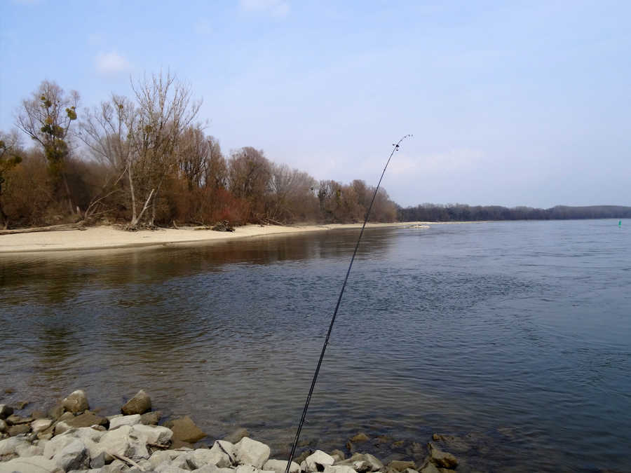 Donau Revier bei Orth an der Donau im Winter