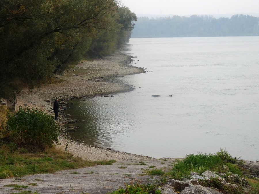 Donau in Persenbeug unterhalb des Kraftwerks