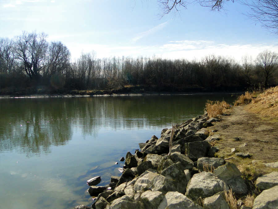 Mündung der Ybbs in die Donau