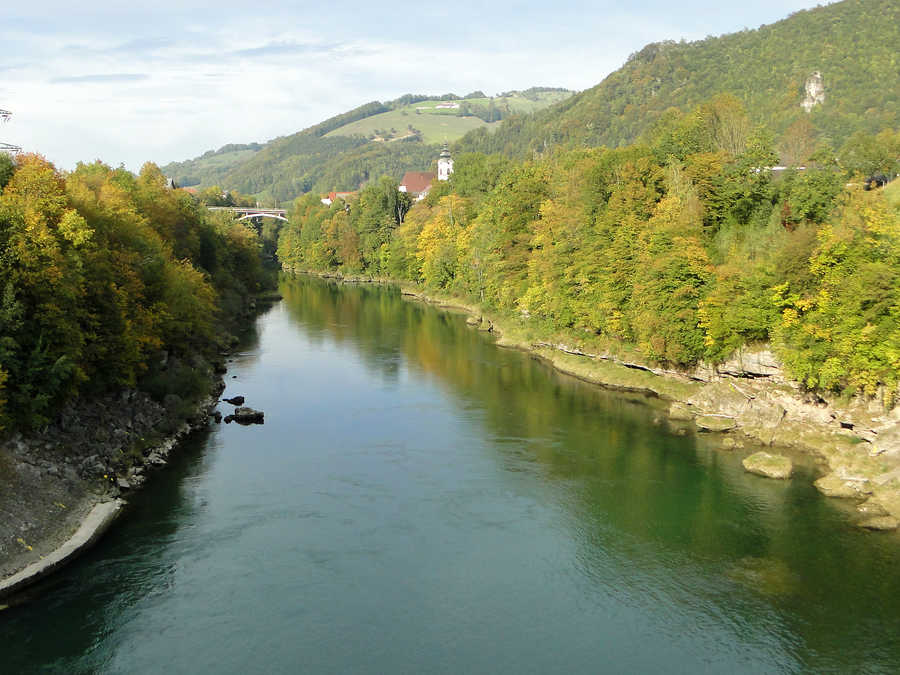 Die Enns unterhalb vom KraftwerkTernberg