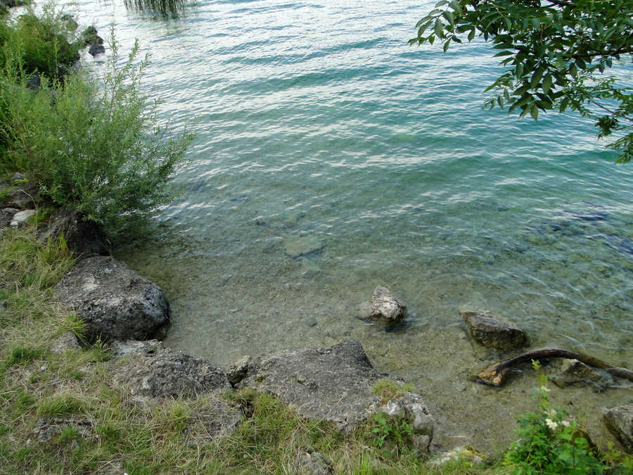 Der Mondsee hat relativ klares Wasser