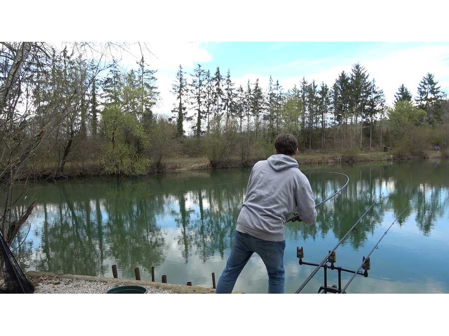 Angeln am Teich in Neubach