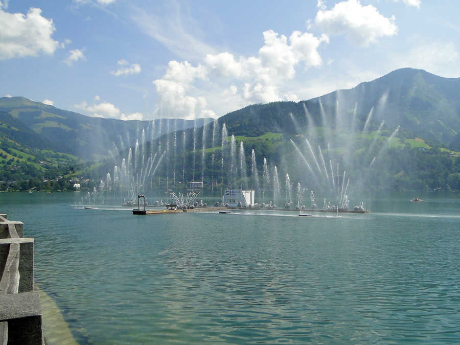 Zeller See Blick von Zell am See in Richtung Thumersbach 