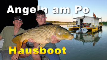 Angeln am Po mit Hausboot
