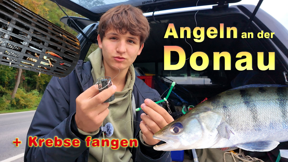 Fischen an der Donau in Persenbeug