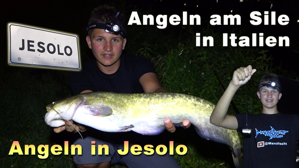 Angeln in Jesolo - Fischen am Fluss Sile in Italien auf Wels und andere Fische im Angelurlaub