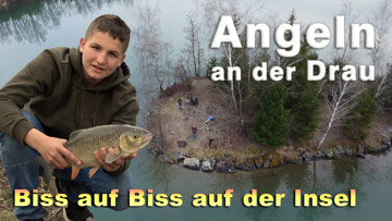 Angeln an der Drau - Biss auf Biss auf der Insel