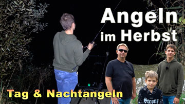 Angeln im Herbst am Fluss